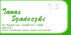 tamas szadeczki business card